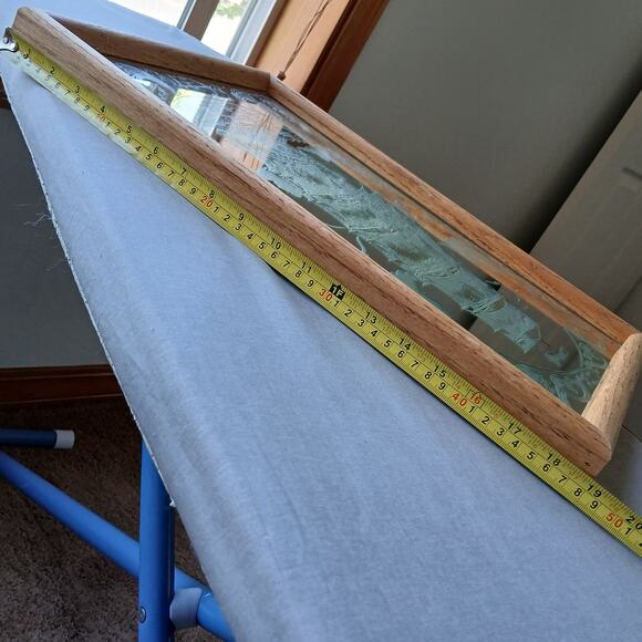 Vintage Etched Glass Framed Mirror Sailing Ship Mermaids MCM 19" H x 13" W - Picture 10 of 11